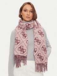 Guess Szalik AW5217 VIS03 Fioletowy. Fioletowe szaliki damskie Guess, z aplikacjami, z materiału. Za 249.99 zł.