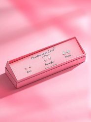 Created with Love 3-częściowy zestaw kolczyków-wkrętek "Lucky" z cyrkoniami rozmiar: onesize. Szare kolczyki damskie Created with Love, z cyrkonią, srebrne. Za 56.99 zł.