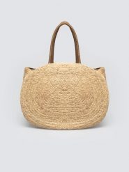 Torebka damska pleciona beżowa Haiti 801. Brązowe shopper bag Big Star, ze splotem, do ręki, duże, bez dodatków. Za 229.99 zł.