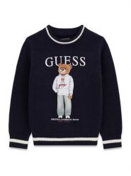 Guess Sweter N6YR06 Z0903 Granatowy Regular Fit. Niebieskie swetry chłopięce Guess, z wiskozy, bez kołnierzyka. Za 214.99 zł.