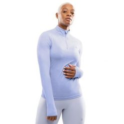 Damska bluza do biegania z suwakiem pod szyją Fitness Siroko Center Lilac. Fioletowe bluzy damskie SIROKO, m, bez wzorów, z materiału, bez kaptura. Za 149.00 zł.