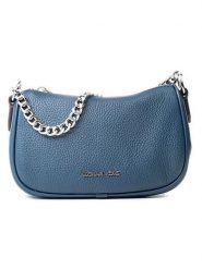 Michael Kors Skórzana torebka w kolorze granatowym - 20 x 12 x 7 cm rozmiar: onesize. Niebieskie torebki klasyczne damskie Michael Kors, z materiału, bez dodatków. Za 417.28 zł.