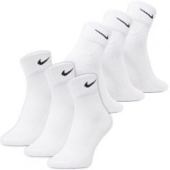 Skarpety sportowe Nike 3 pack Cushion Ankle SX4926-101. Białe skarpetki damskie Nike, bez wzorów. W wyprzedaży za 59.90 zł.