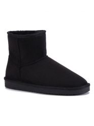 ISLAND BOOT Botki zimowe "Stela" w kolorze czarnym rozmiar: 38. Czarne botki damskie Island Boot, na zimę, z materiału, bez obcasa, bez zapięcia. Za 130.99 zł.