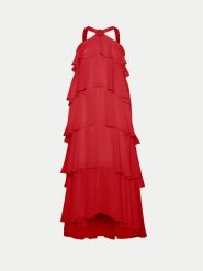 Vero Moda Sukienka wieczorowa Felicia 10295237 Czerwony Slim Fit. Czerwone sukienki damskie Vero Moda, bez wzorów, z syntetyku, wizytowe, bez ramiączek. Za 239.99 zł.
