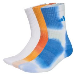 Skarpety Tie-Dye 3 Pairs. Białe skarpetki damskie Adidas, bez wzorów, z materiału. Za 99.95 zł.