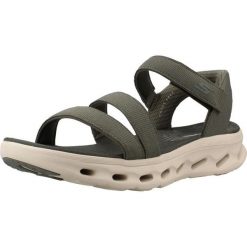Sandały SKECHERS GO WALK GLIDE STEP 2.0 Zielony. Zielone sandały damskie Skechers, bez wzorów, z materiału, bez obcasa, bez zapięcia. Za 332.99 zł.