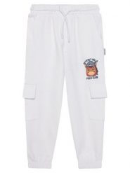 Beverly Hills Polo Club Spodnie dresowe P-SS26B-TF0136 Biały Regular Fit. Białe spodnie dresowe chłopięce Beverly Hills Polo Club, z bawełny. Za 139.99 zł.