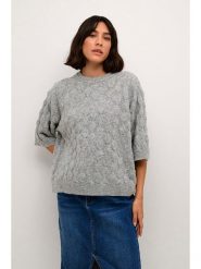 Kaffe Sweter w kolorze jasnoszarym rozmiar: XL. Szare swetry klasyczne damskie Kaffe, xl, z wełny, bez kołnierzyka. Za 127.65 zł.