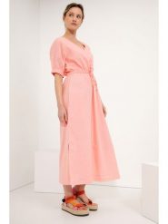 Josephine & Co Sukienka "Grazia" w kolorze łososiowym rozmiar: 40. Różowe sukienki damskie Josephine & Co, bez wzorów, z bawełny, bez ramiączek. Za 195.99 zł.