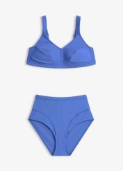 Zabudowane bikini z szybkoschnącego materiału (2 części). Czarne bikini bonprix, bez wzorów. Za 74.99 zł.