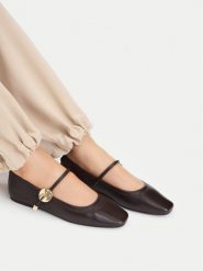 MEXX Baleriny EO-CC2553-1 Brązowy ciemny. Brązowe balerinki damskie Mexx, bez wzorów, ze skóry. Za 269.99 zł.