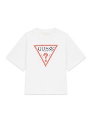 Guess T-Shirt L6GI18 K8HM4 Biały Relaxed Fit. Białe t-shirty i koszulki chłopięce Guess, z aplikacjami, z bawełny, bez kołnierzyka, bez ramiączek. Za 119.99 zł.