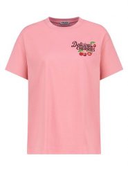 Sublevel Koszulka w kolorze jasnoróżowym rozmiar: XL. Różowe bluzki damskie Sublevel, xl, bez wzorów, z bawełny, bez kołnierzyka, bez ramiączek. Za 43.99 zł.