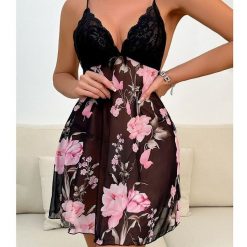 Koszulka nocna z delikatnego materiału na romantyczne wieczory Euna. Koszulki damskie Intica, l, bez wzorów, z tkaniny, bez kołnierzyka, bez ramiączek. Za 109.00 zł.