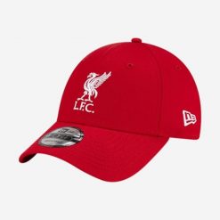 Czapka baseballówka z daszkiem New Era Liverpool FC. Czapki z daszkiem damskie New Era, bez wzorów, z bawełny. Za 119.99 zł.