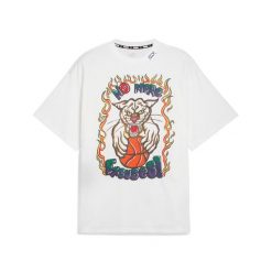 Koszulka Puma Getting Crafty Gender Neutral. Białe bluzki damskie Puma, l, bez wzorów, sportowe, bez kołnierzyka, bez ramiączek. Za 139.99 zł.