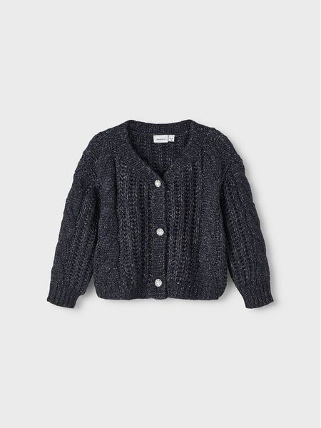 NAME IT Kardigan 13207090 Granatowy Regular Fit. Niebieskie swetry dziewczęce Name it, bez wzorów, z syntetyku, bez kołnierzyka, bez ramiączek. Za 149.99 zł.