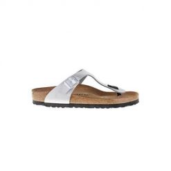 Japonki damskie Birkenstock Gizeh. Białe klapki damskie Birkenstock, bez wzorów, z materiału, bez obcasa, bez zapięcia. Za 388.15 zł.