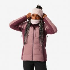 Kurtka narciarska damska Wedze Warm 900. Czerwone kurtki damskie WED'ZE, na zimę, xl, bez wzorów, z włókna, bez kaptura. Za 449.99 zł.