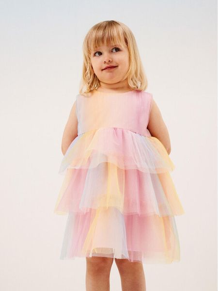 NAME IT Sukienka codzienna 13227292 Kolorowy Regular Fit. Sukienki dziewczęce Name it, bez wzorów, z syntetyku, bez ramiączek, proste. Za 89.99 zł.