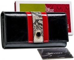 Portfel skórzany Peterson czarny PTN ST-467. Czarne portfele damskie Peterson, bez wzorów, ze skóry. Za 125.99 zł.