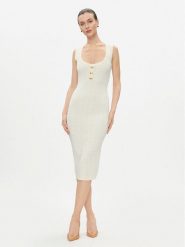 Elisabetta Franchi Sukienka dzianinowa AM-55Z-41E2-V460 Niebieski Slim Fit. Niebieskie sukienki damskie Elisabetta Franchi, bez wzorów, z dzianiny, bez ramiączek. Za 1,119.00 zł.