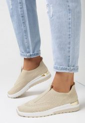 Jasnobeżowe Buty Sportowe Thaderus. Brązowe obuwie sportowe casual damskie Born2be. Za 29.99 zł.