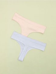 Majtki stringi w prążek 2 pack - wielobarwny. Stringi Sinsay, bez wzorów. W wyprzedaży za 8.99 zł.