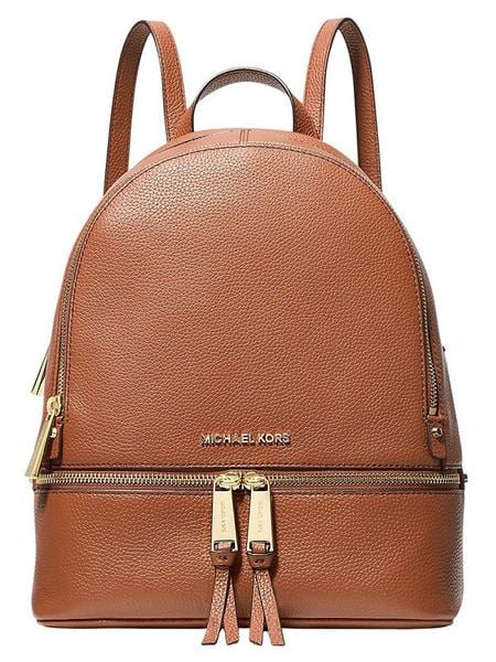 Michael Kors Skórzany plecak w kolorze karmelowym - 26 x 32 x 13 cm rozmiar: onesize. Brązowe plecaki Michael Kors, bez wzorów, z materiału. Za 872.33 zł.