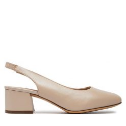 Czółenka Caprice. Brązowe czółenka damskie Caprice, bez wzorów, bez obcasa. Za 269.99 zł.