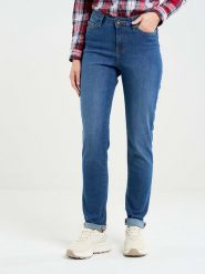 BIG STAR Dżinsy - Slim fit - w kolorze niebieskim rozmiar: W28/L32. Niebieskie jeansy damskie Big Star, z podwyższonym stanem. Za 198.95 zł.