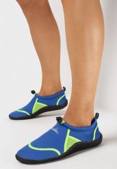 Niebiesko-Zielone Elastyczne Buty Sportowe do Wody Ralvie. Niebieskie obuwie sportowe casual damskie Born2be, z bawełny, trekkingowe. Za 34.99 zł.