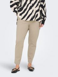 ONLY Carmakoma Spodnie w kolorze beżowym rozmiar: 52/L32. Brązowe spodnie materiałowe damskie Only Carmakoma, bez wzorów, z materiału. Za 104.99 zł.