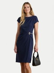 LAUREN RALPH LAUREN Sukienka koktajlowa 200P03763001 Granatowy Slim Fit. Niebieskie sukienki damskie Lauren Ralph Lauren, bez wzorów, z syntetyku, wizytowe, bez ramiączek. Za 1,199.00 zł.
