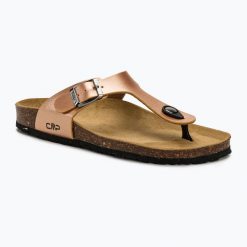 Klapki damskie CMP ECO MYMOSA. Czerwone klapki damskie CMP, bez wzorów, z materiału, bez obcasa, bez zapięcia. Za 129.00 zł.