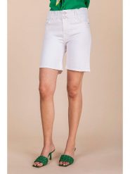 Blue Fire Szorty dżinsowe "Julie" w kolorze białym rozmiar: W26. Białe szorty damskie Blue Fire, bez wzorów, z podwyższonym stanem. Za 74.28 zł.