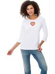 Heine Koszulka w kolorze białym rozmiar: 40. Białe koszulki damskie Heine, bez wzorów, bez kołnierzyka, bez ramiączek. Za 70.08 zł.