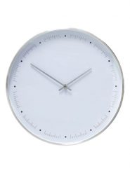 Hübsch Zegar ścienny "Time" w kolorze białym - Ø 40 cm rozmiar: onesize. Białe zegarki damskie Hübsch, metalowe. Za 164.95 zł.