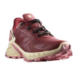 Buty do biegania damskie Salomon Supercross 4 Gtx. Czerwone obuwie sportowe damskie Salomon, z materiału, bez zapięcia, do biegania. Za 666.00 zł.