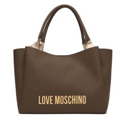 Torebka LOVE MOSCHINO. Brązowe shopper bag Love Moschino, bez dodatków. Za 1,049.00 zł.