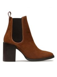 Rage Age Botki RA-67-06-000507 Brązowy. Brązowe botki damskie Rage Age, ze skóry, bez obcasa, na słupku, bez zapięcia. Za 549.99 zł.