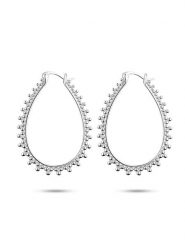 Nomad Srebrne kolczyki-kreole rozmiar: onesize. Szare kolczyki damskie Nomad, srebrne. Za 195.77 zł.