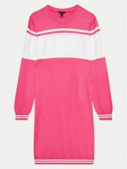 Guess Sukienka dzianinowa J4YK04 Z3GW0 Różowy Regular Fit. Czerwone sukienki dziewczęce Guess, z aplikacjami, z bawełny, bez ramiączek, proste. Za 139.99 zł.