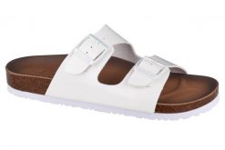 Klapki damskie Skechers Granolagloss Floss. Białe klapki damskie Skechers, bez wzorów, z materiału, bez obcasa, bez zapięcia. Za 263.10 zł.