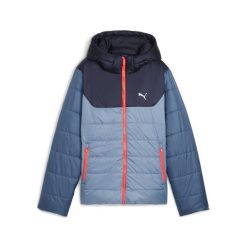 Młodzieżowa kurtka ocieplana Essentials z kapturem PUMA Cool Blue. Niebieskia kurtki damskie Puma, m, bez wzorów, z kapturem. Za 299.00 zł.