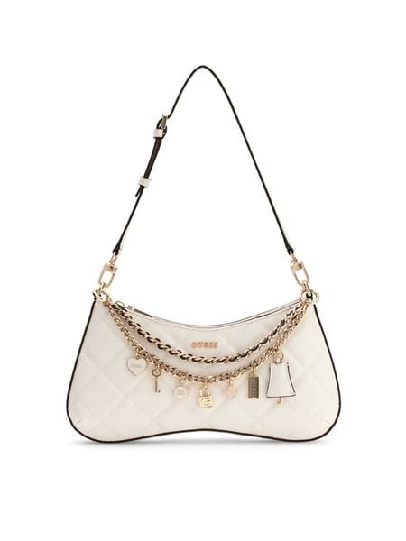 Guess Torebka HWGG99 12180 Écru. Białe listonoszki damskie Guess, ze skóry, bez dodatków. Za 361.99 zł.