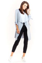 Szara Dzianinowa Bluza - Narzutka. Szare bluzy damskie Infinite You, l, bez wzorów, z bawełny, bez kaptura. Za 194.90 zł.