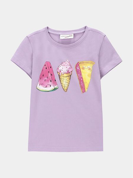 Coccodrillo T-Shirt WC4143217VGA Fioletowy Regular Fit. Fioletowe koszulki i t-shirty dziewczęce COCCODRILLO, bez wzorów, z bawełny, bez kołnierzyka, bez ramiączek. Za 29.99 zł.