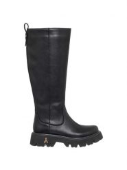 Patrizia Pepe Skórzane kozaki w kolorze czarnym rozmiar: 38. Czarne kozaki damskie Patrizia Pepe, na zimę, bez obcasa, bez zapięcia. Za 491.99 zł.